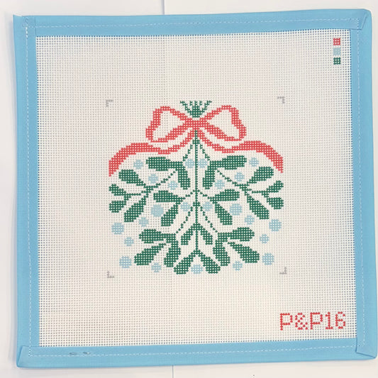 Red Bow Mistletoe Coaster