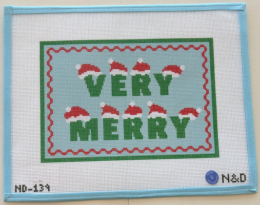 Very Merry Hats Needlepoint Canvas