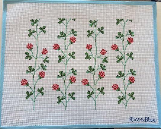 Red Clover Needlepoint Canvas