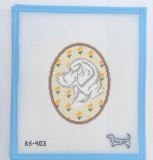 The Labrador Retriever Flower Cameo