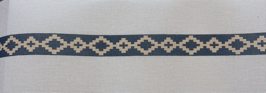 Navy Geometric Belt