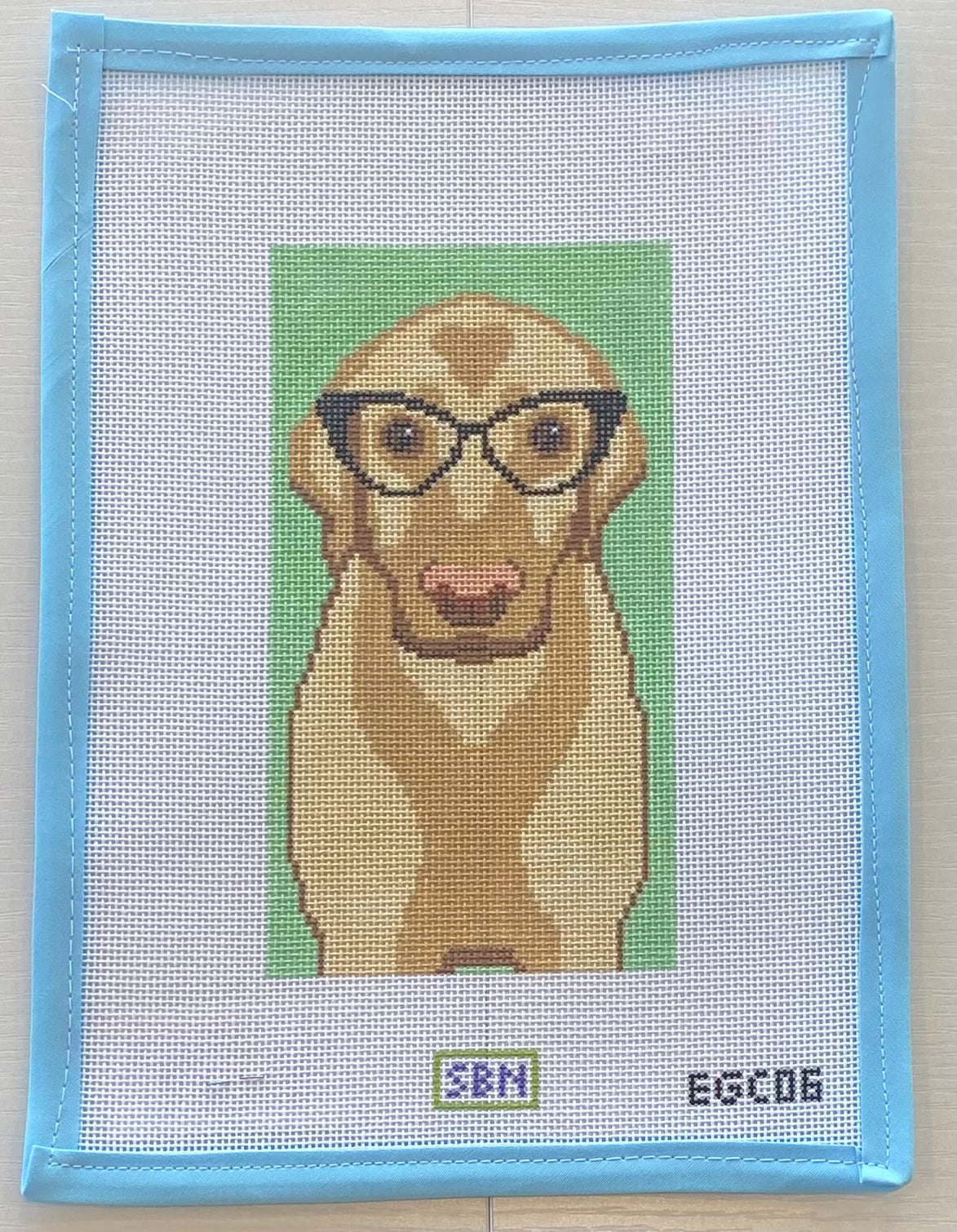 Yellow Lab w. Glasses Eye Glass Case