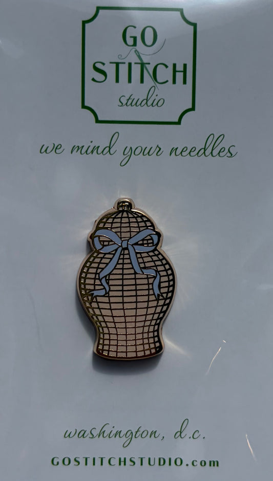 Rattan Ginger Jar Needle Minder