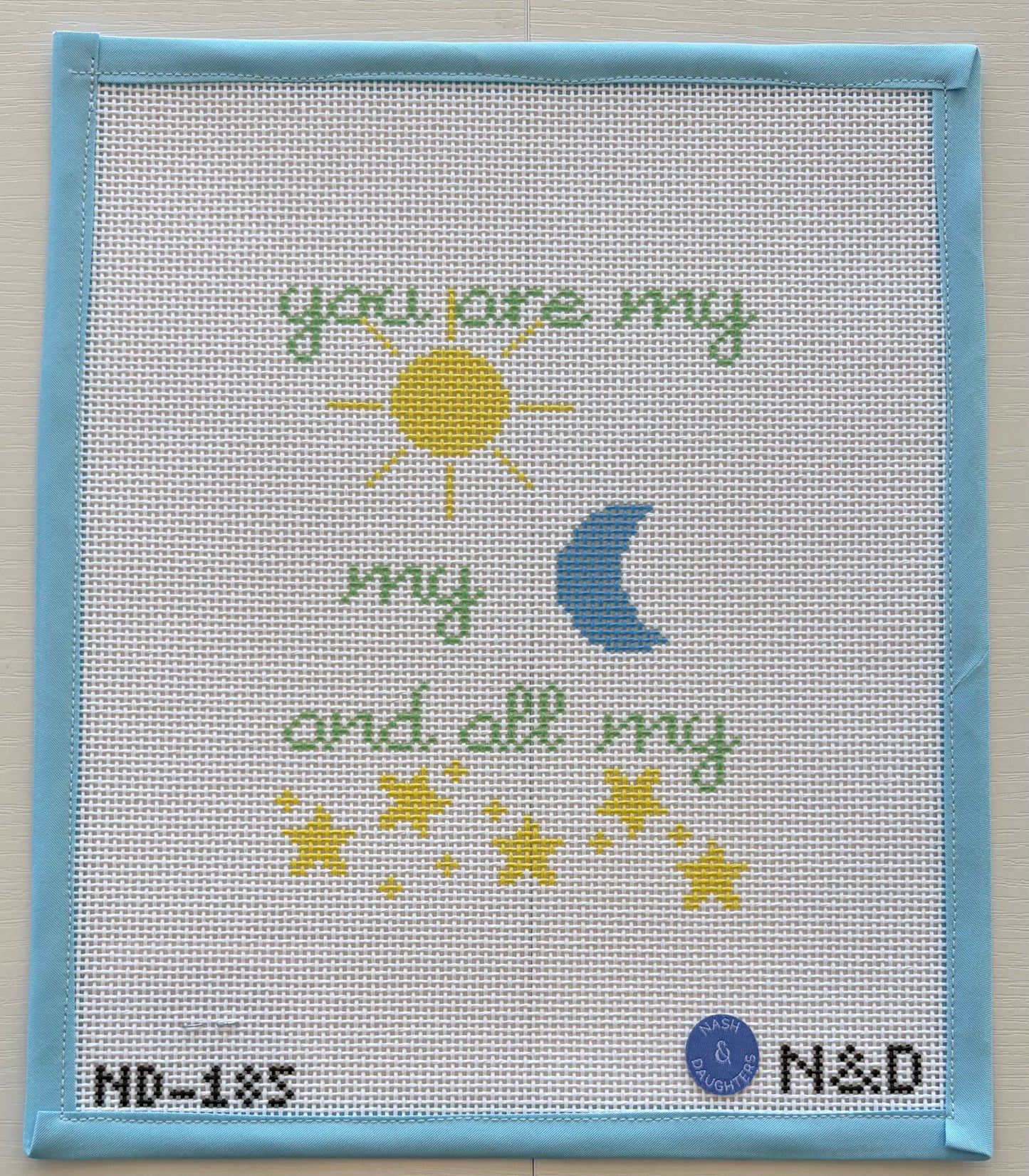 Sun, Moon and All of My Stars Needlepoint Canvas