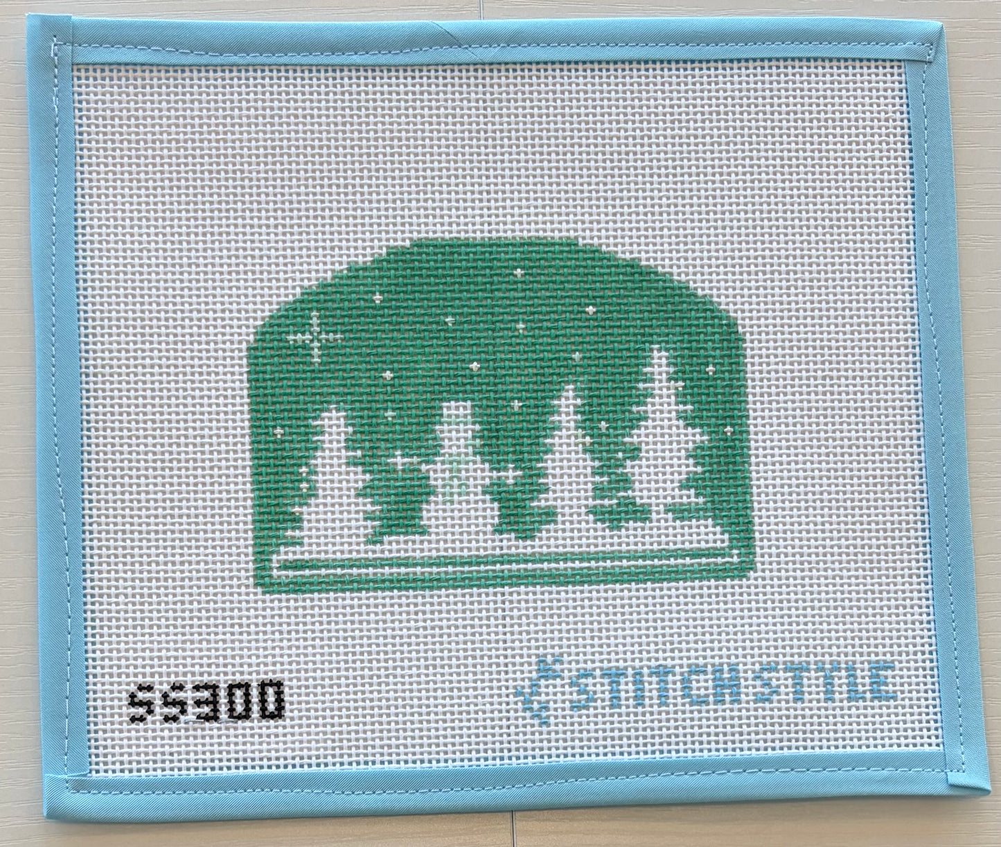 Mint Green Snowman Silhouette