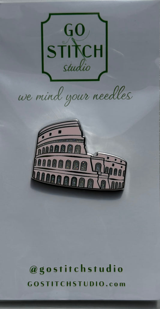 Roman Colosseum w/Glitter Needle Minder