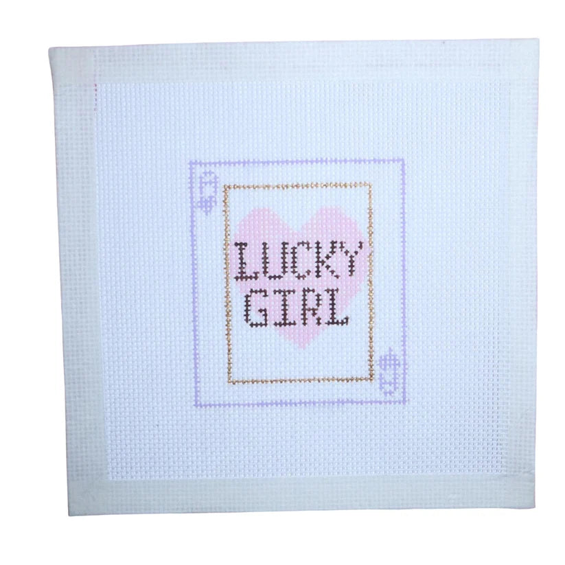 Lucky Girl Playing Card