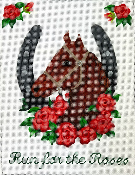 "Run for the Roses" Kentucky Derby Horse w/ Rose Wreath