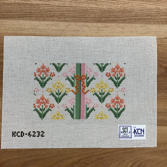 Multi Block Print Bow Canvas