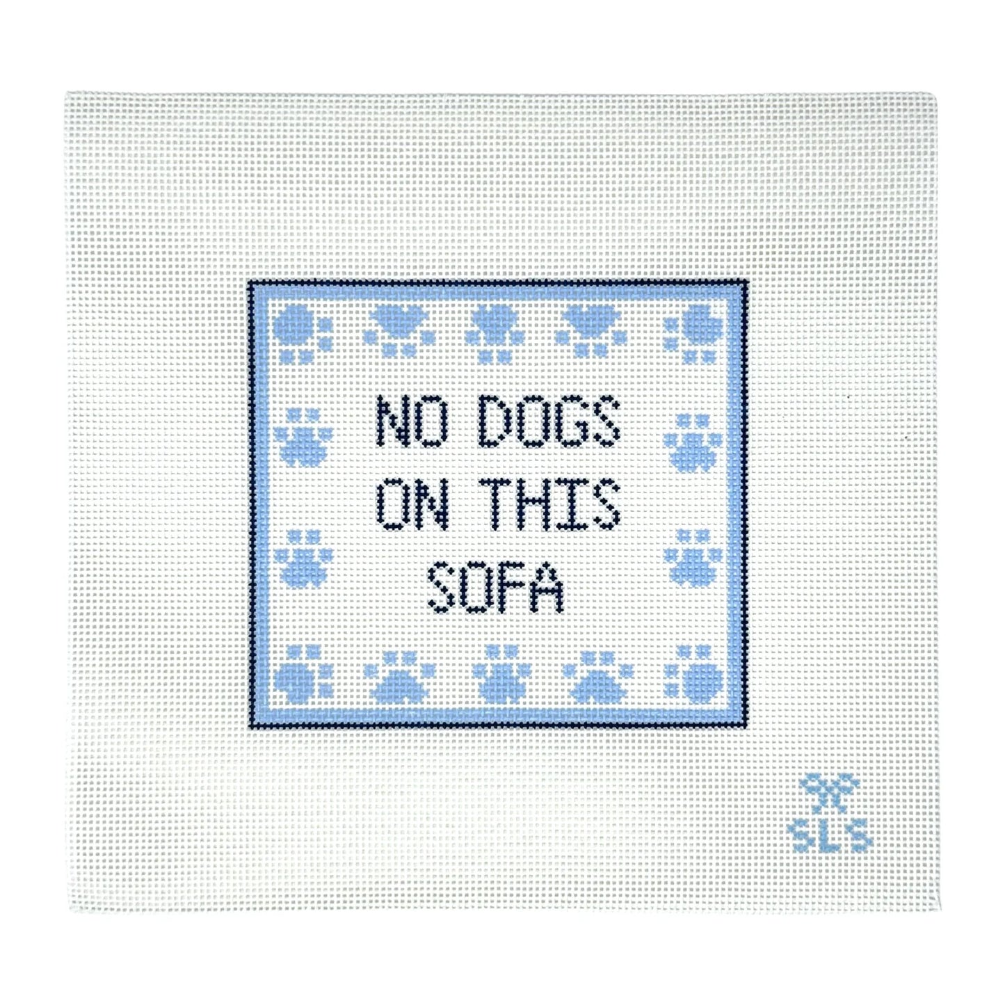 No Dogs Sofa - Blue