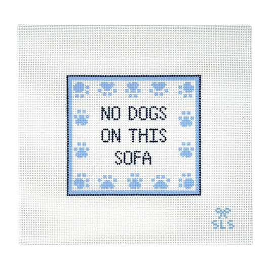 No Dogs Sofa - Blue