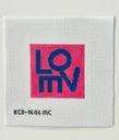 Pink and Navy Love Canvas Printed