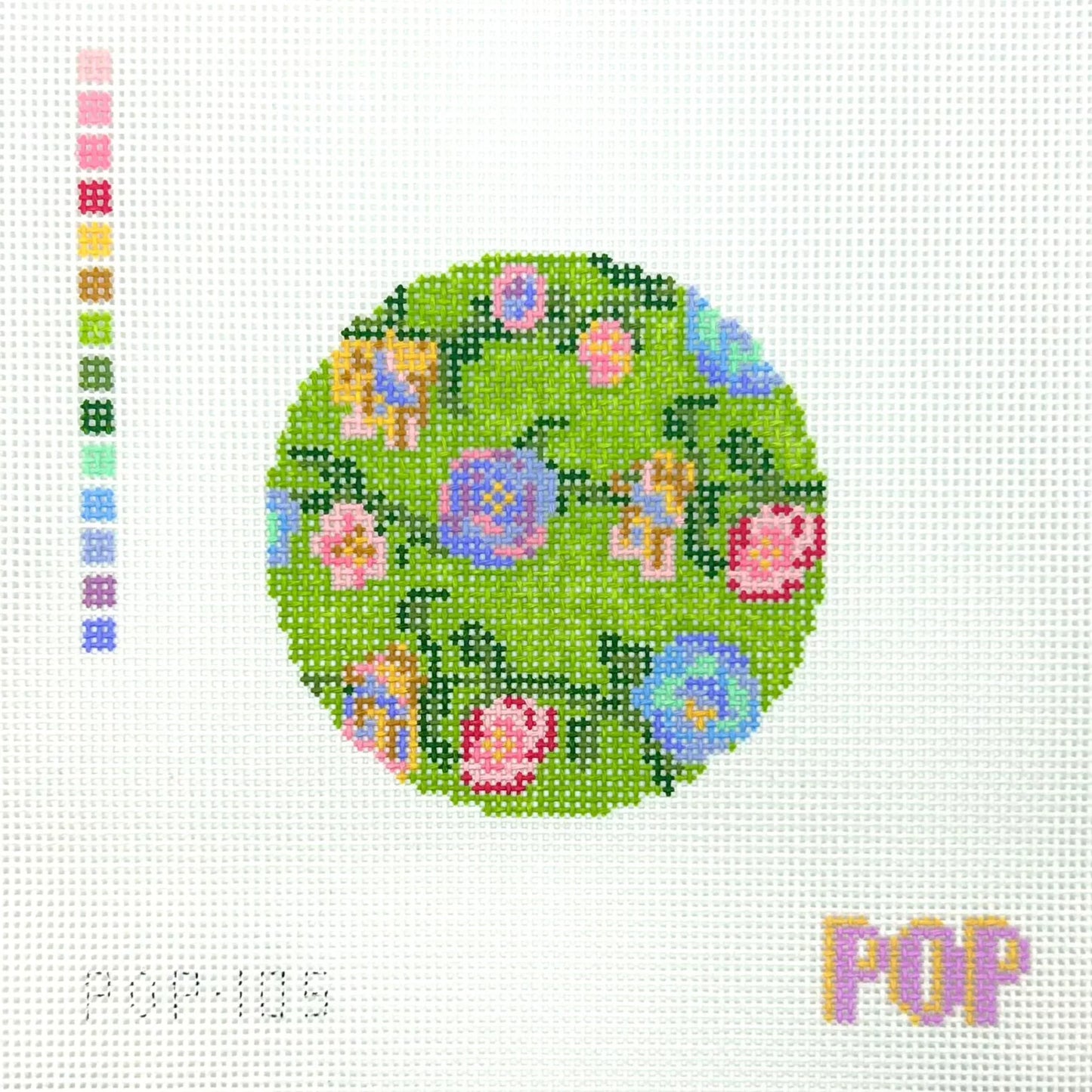 POP 105 Floral Vine Round Green