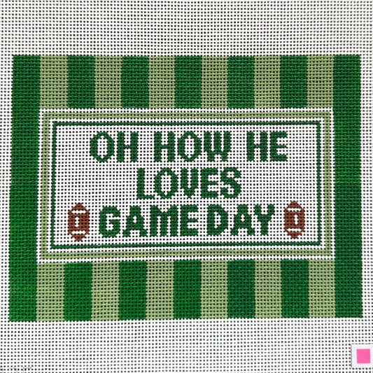 Oh How He Loves Game Day - Needlepoint Canvas