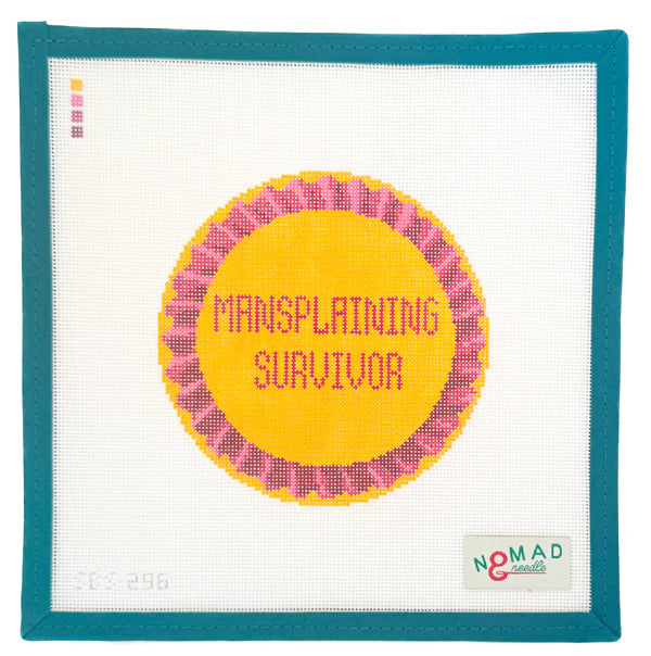 Mansplaining Survivor Needlepoint Canvas