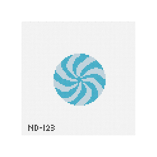 Blue Peppermint Needlepoint Canvas