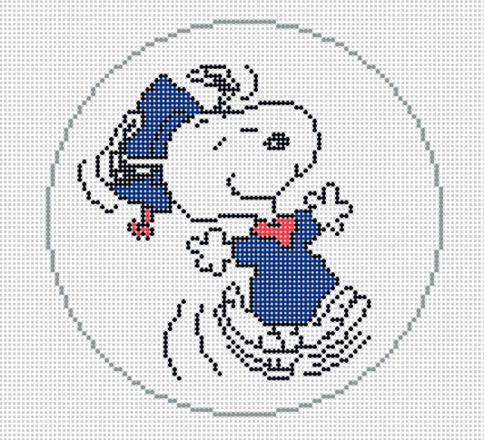 PEANUTS Graduation - Snoopy Graduation Dance Round Canvas