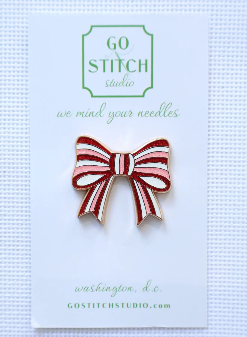 Peppermint Bow Needle Minder