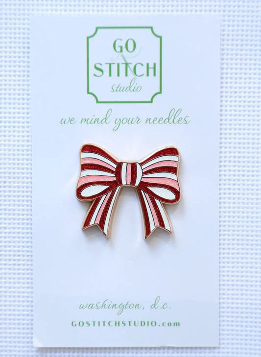 Peppermint Bow Needle Minder