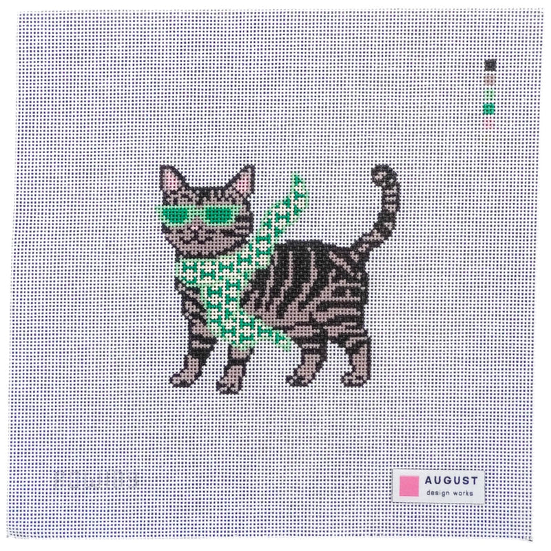 Bougie Tabby Cat - Needlepoint Canvas