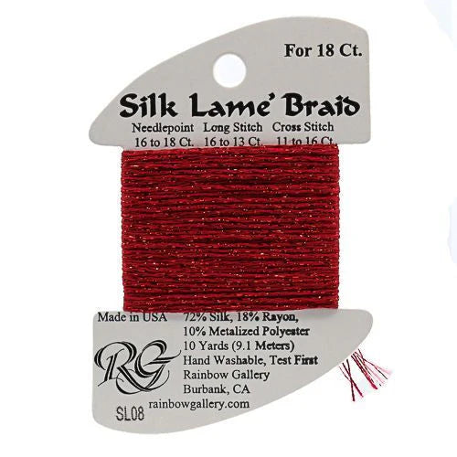 Silk Lamé Braid SL08 Red