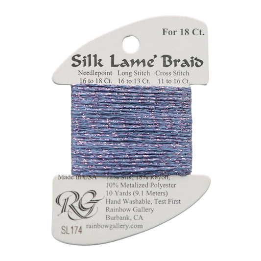 Silk Lamé Braid SL174 Periwinkle