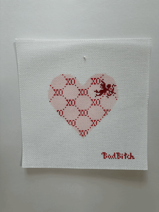 XO Heart with Cupid