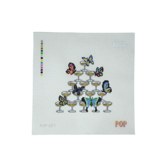 Butterfly Champagne Tower