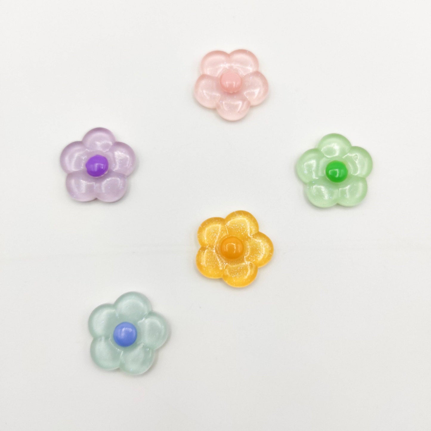 Floral (glow in the dark) Resin needle minders