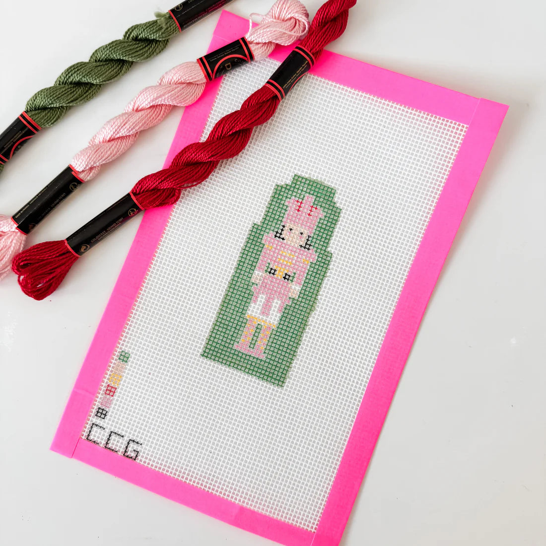 Hand Painted Nutcracker 4” Needepoint Canvas 13 Mesh Christmas Needlepoint Canvas Nutcracker Hand Painted