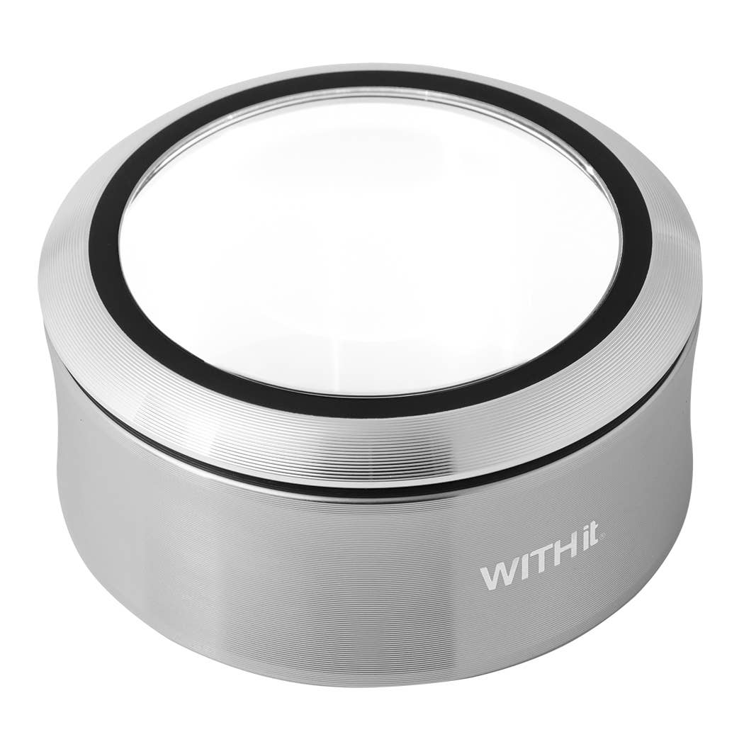 Rechargeable Lighted Dom Magnifier- Silver