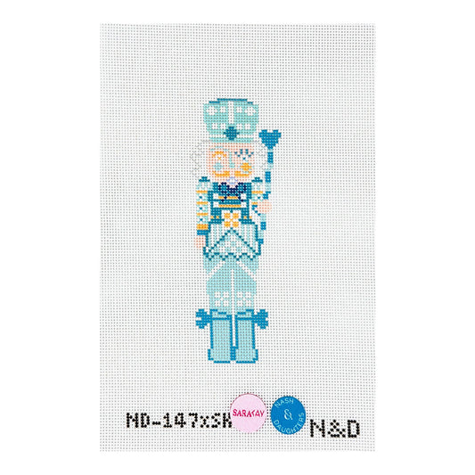 Small Nutcracker Needlepoint Canvas - Blue