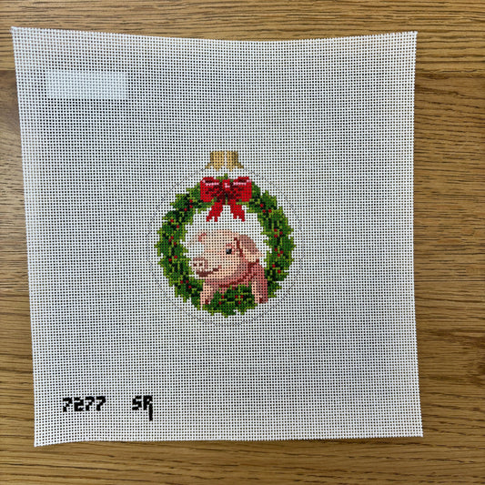 Christmas Pig Canvas
