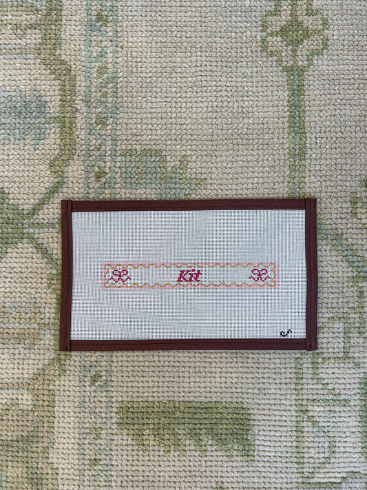 Scallop Pink Bow Paci Clip