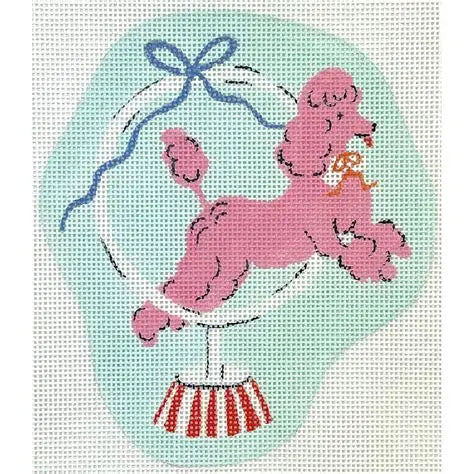 Krissy Mast-Circus Dog-Poodle Jumping Through Hoop