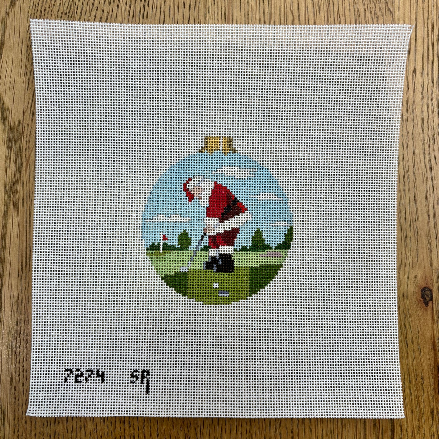 Santa Putting Canvas