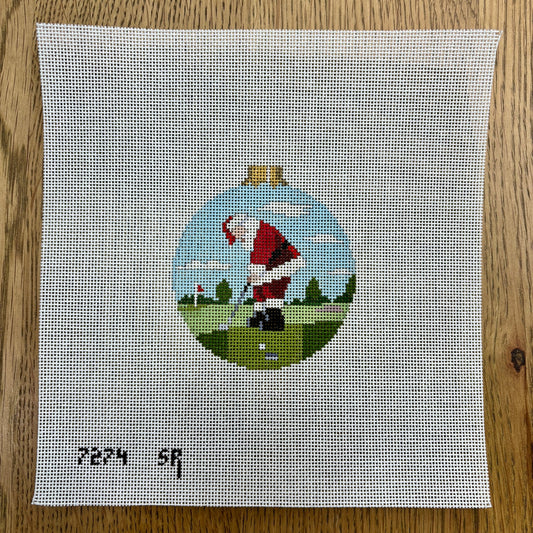 Santa Putting Canvas