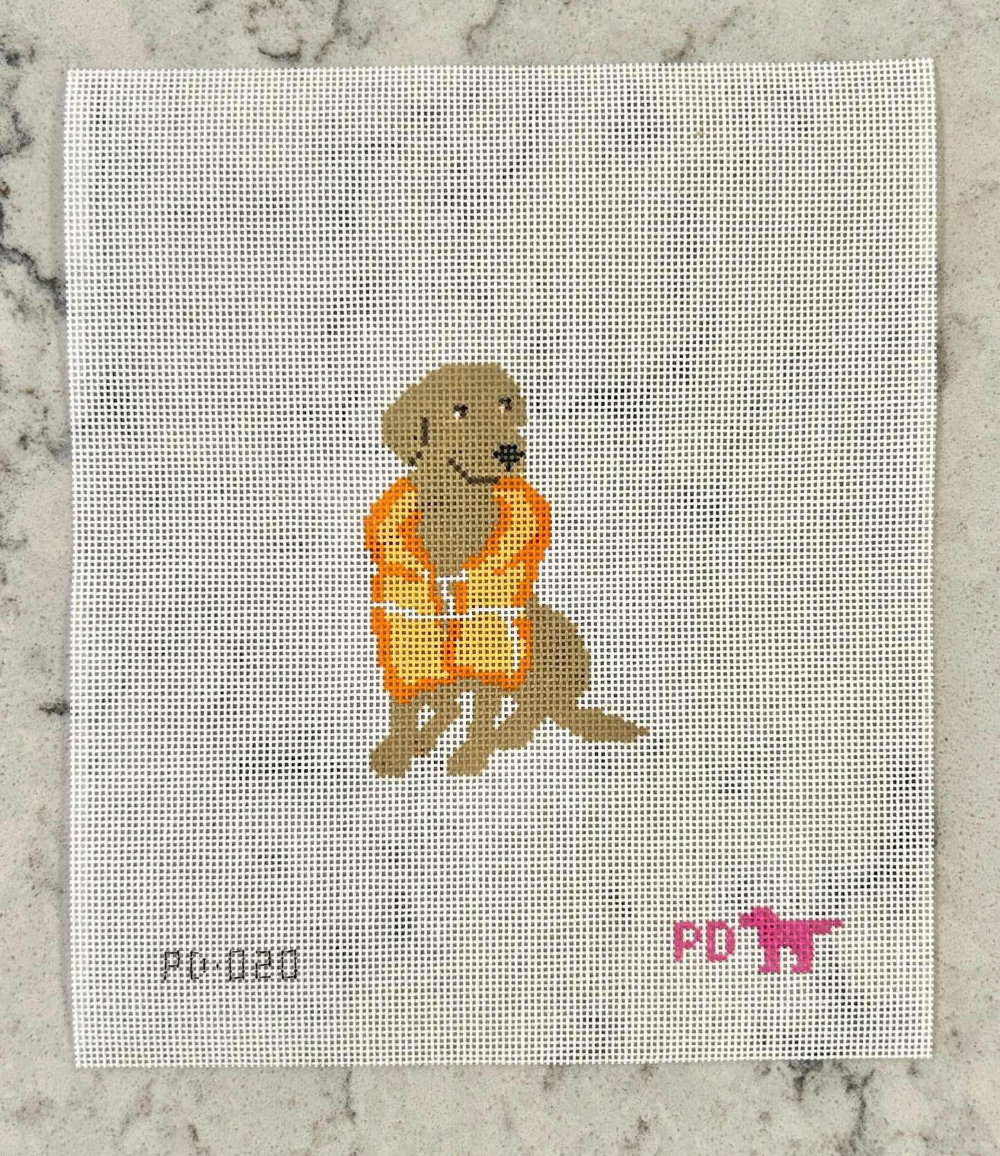 Retriever Dog in Life Jacket