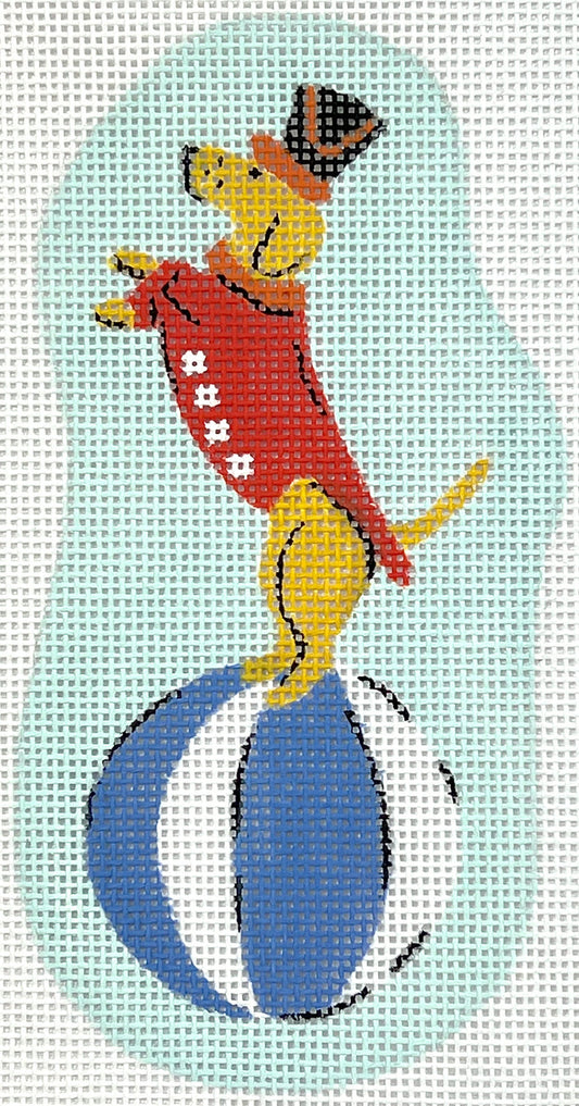Krissy Mast-Circus Dog Terrier Standing on Beach Ball