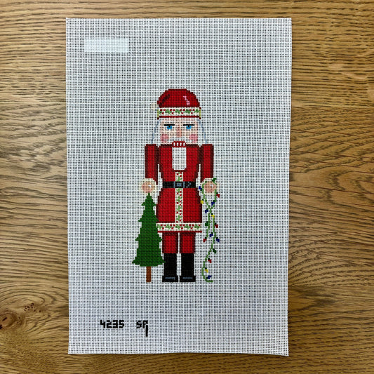 Santa with Tree Nutcracker