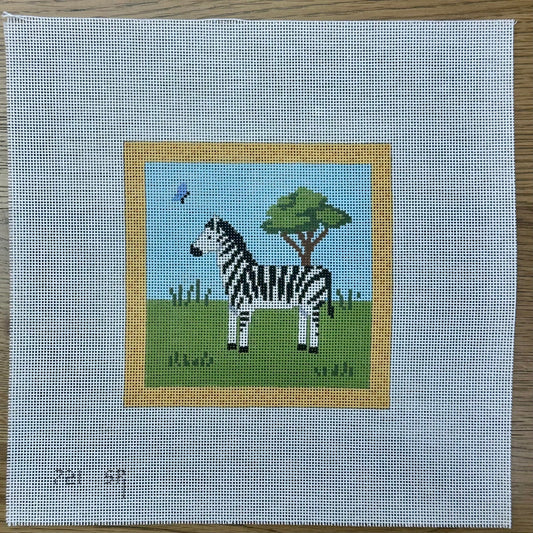 Zebra, 5" Square